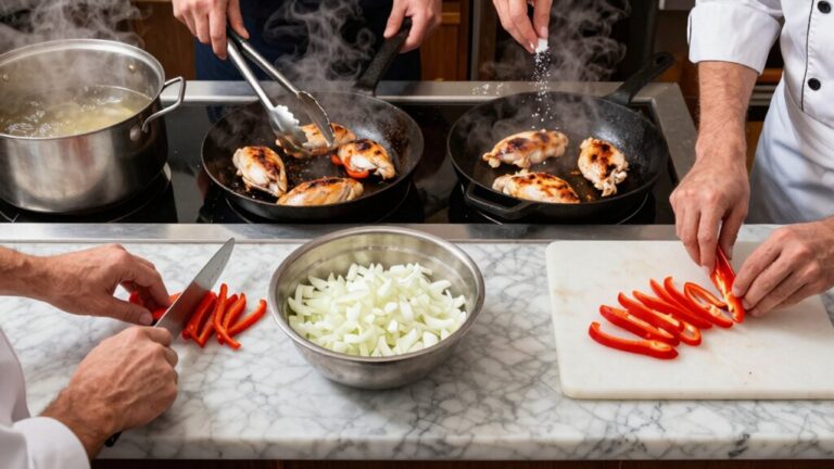 efficient multi cook kitchen flow