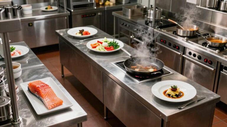 five stage kitchen food flow